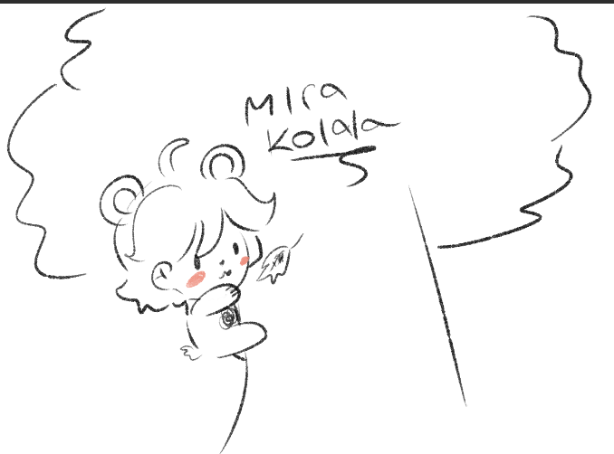  una mira koala muy bonita trepada en un arbol con cara tontita 